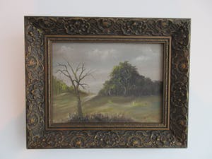 Niet of onleesbaar gesigneerd - Heide of boslandschap - gesigneerd HMO Lennaarts kopen? Bied vanaf 1!