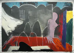 Xandra Donders - Gemengde techniek , Verdwenen Madonna van Pieve di Chio - 70 x 100 cm. kopen? Bied vanaf 50!