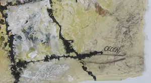 Otto Oelen - Acryl op geschept papier, Talmont - Ingelijst kopen? Bied vanaf 1!