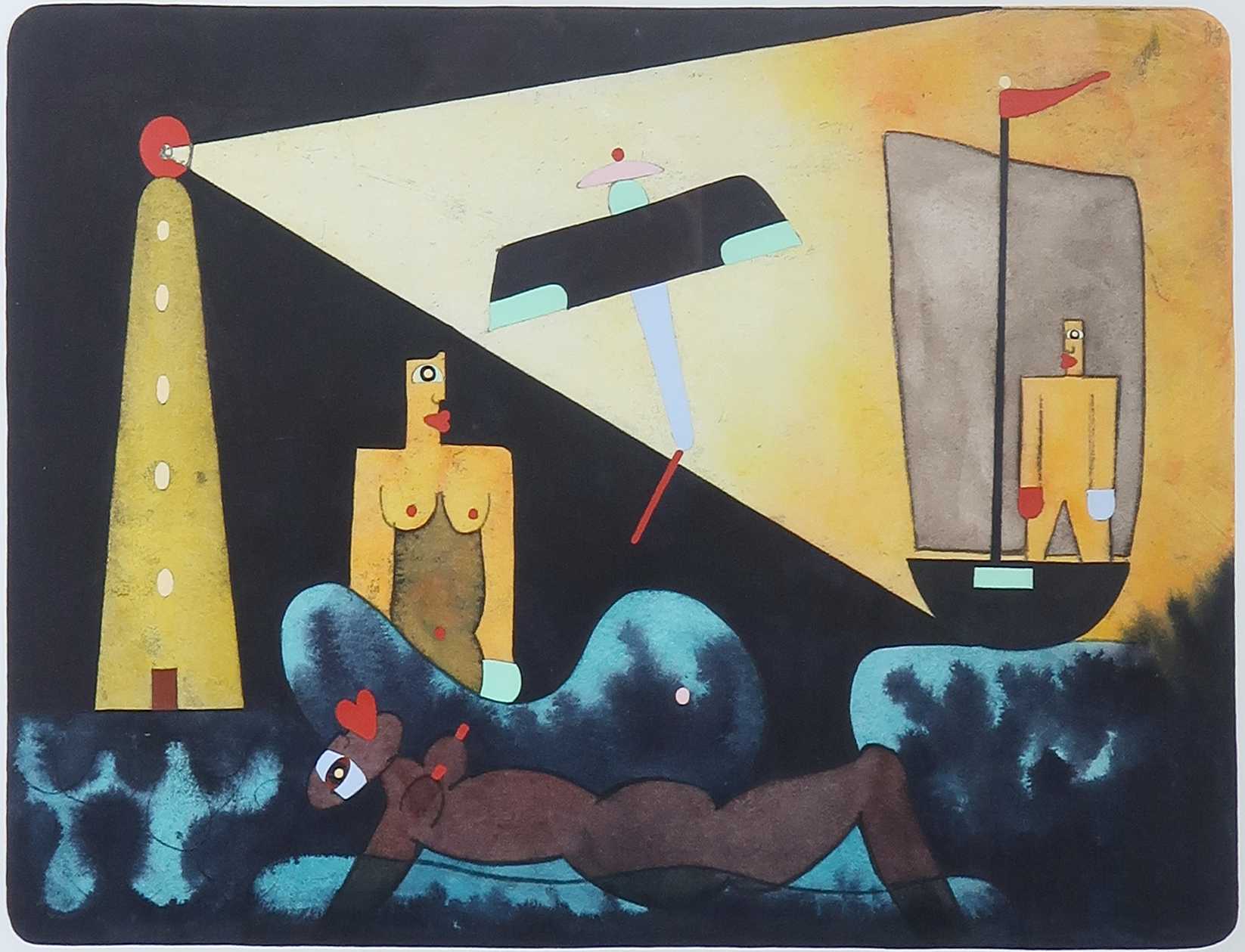 Hollie Witteveen - Zeefdruk, Nachtvlucht - Ingelijst kopen? Bied vanaf 1!