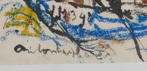 Anton Heyboer - Gemengde techniek op papier, Z.T. Boot - Ingelijst kopen? Bied vanaf 1!