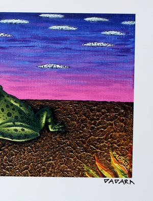 Dadara - zeefdruk: Frog kopen? Bied vanaf 100!