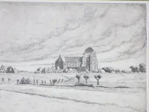 Laurens Jannis Braams - Gezicht op Veere - Ets kopen? Bied vanaf 50!