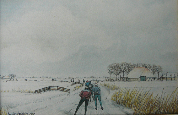 Bauke Feenstra - Schaatstaferelen in het Friese land kopen? Bied vanaf 50!
