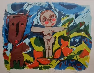 John Lie a Fo - Handgesigneerd ingelijste zeefdruk, titel onleesbaar kopen? Bied vanaf 75!