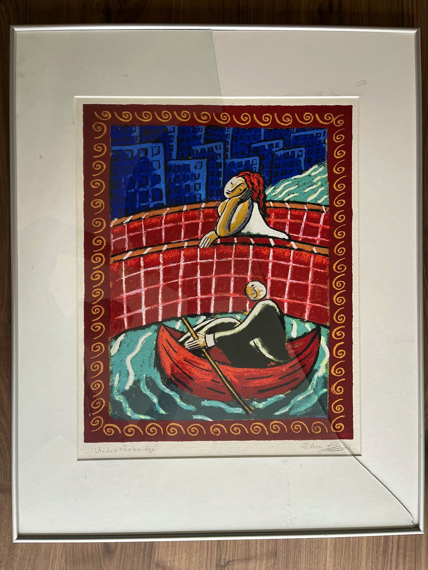 Jacques Tange - Under the bridge (Zeefdruk 148 van 200) verkocht voor € 50!