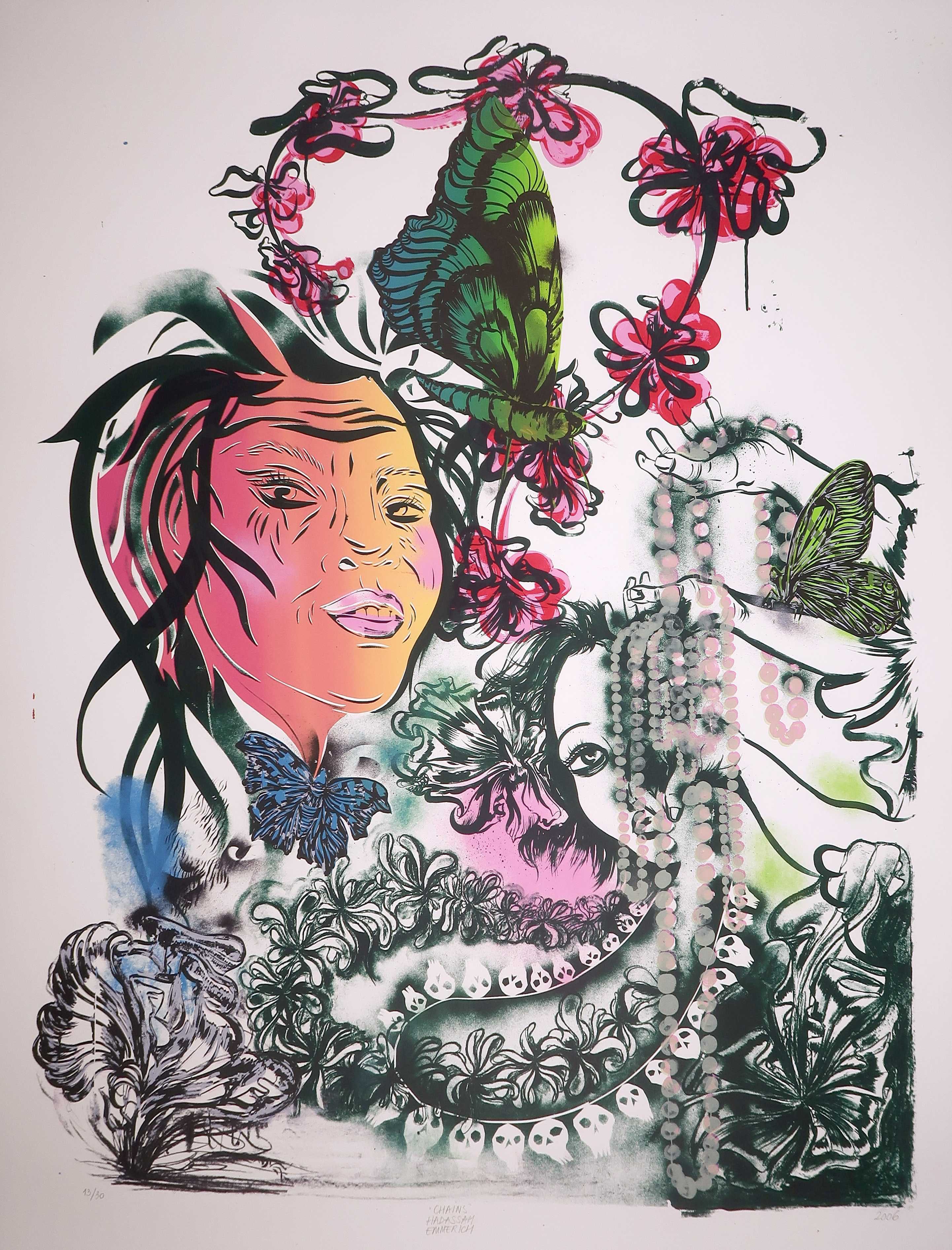 Hadassah Emmerich - Zeefdruk, Chains (Groot!) verkocht voor € 1!