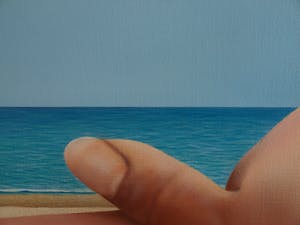 Kees Gerritse - Olieverf op doek , Op het strand – 1989 – 65 x 90 cm kopen? Bied vanaf 500!