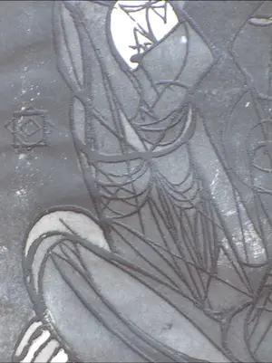 Theo Beerendonk - Kubistisch koppel op stoel - Ets kopen? Bied vanaf 30!