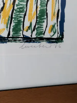 Lucebert - Lucebert: Litho, Vragend kind - Ingelijst kopen? Bied vanaf 149!