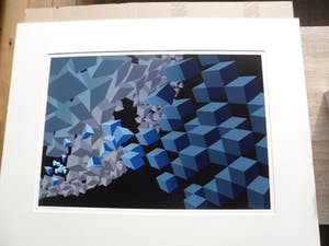 Hans Klaui - Mooi geometrische zeefdruk van Hans Klaui, 1987-7 kopen? Bied vanaf 40!