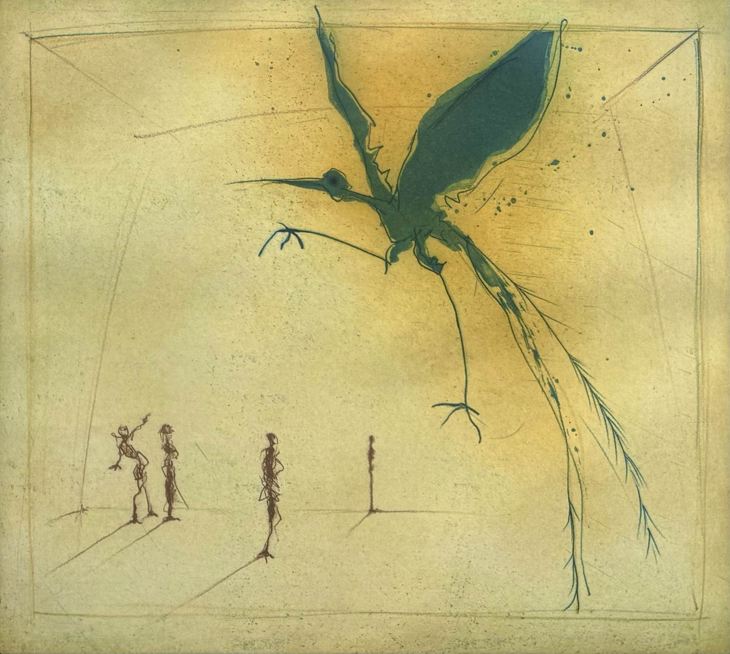 Ronald Tolman - handgesigneerde kleurenets | 'Zonder titel' | 1995 (INGELIJST) kopen? Bied vanaf 120!