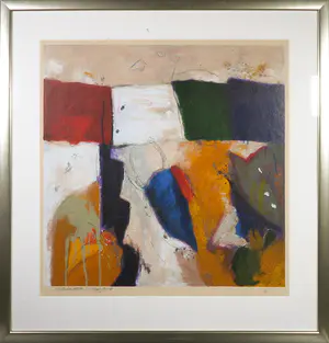 Alexander Vogels - Zeefdruk, Abstracte compositie - Ingelijst (Groot) kaufen? Bieten Sie von 50!