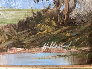 Buy Henner Knauf - (1901-1976) Olieverfschilderij Landschap? Bid from 65!