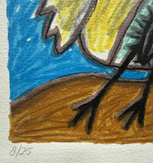 Corneille - handgesigneerde zeefdruk | 'Oiseau' | 1996 kopen? Bied vanaf 10!