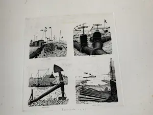 Herman Berserik - Ets Deltawerken 1963 op 4 locaties kopen? Bied vanaf 90!