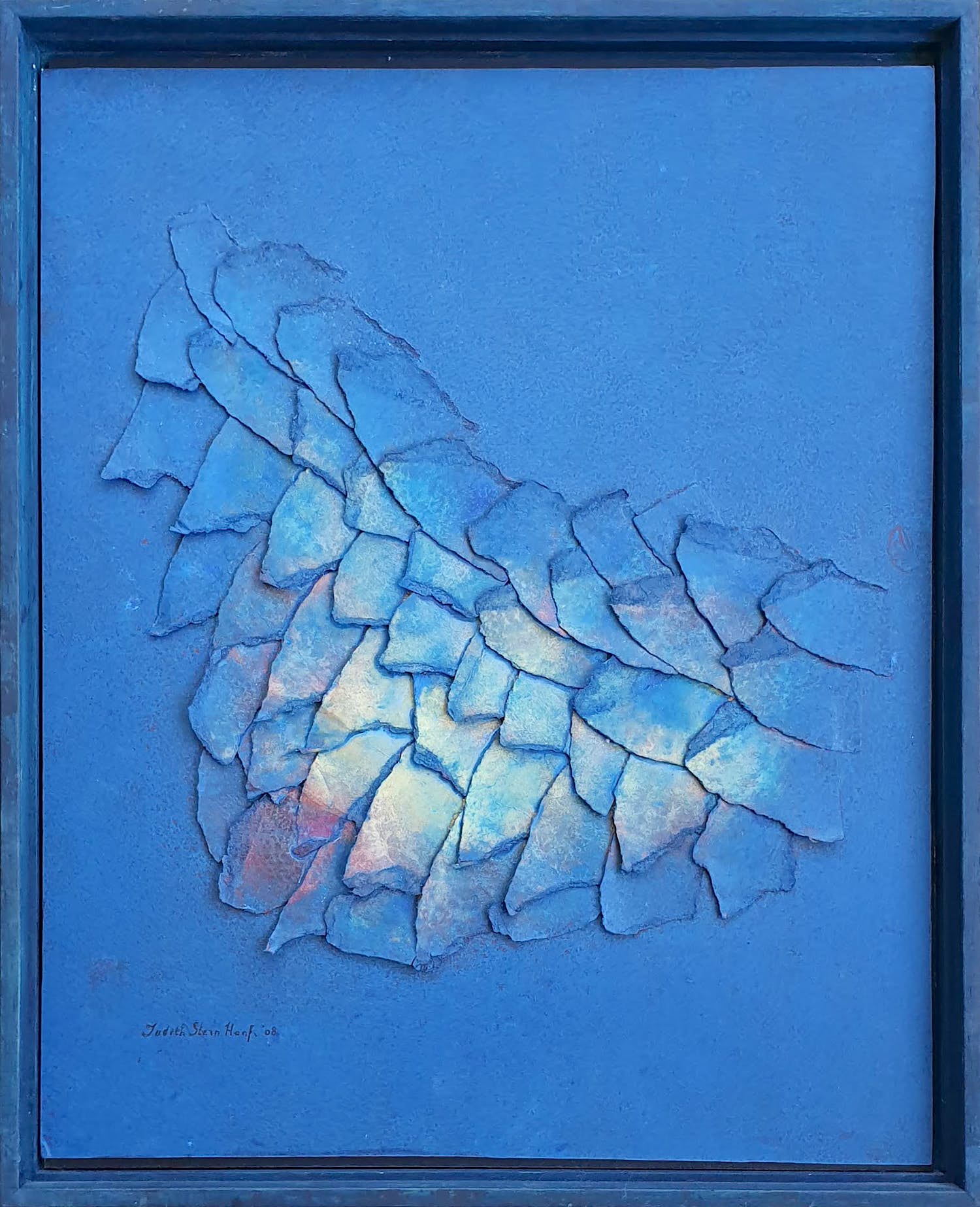 Judith Stern Hanf - Aquarel en pigment op Japans papier (2008) - Ingelijst verkocht voor € 225!