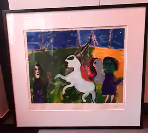 Eugene Brands - Zeefdruk. Eenhoorn verkocht voor € 325!