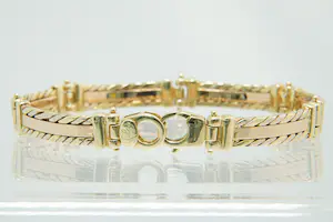 29 - Massief 18 karaats geel-gouden fantasie armband - lengte 21cm kopen? Bied vanaf 1500!
