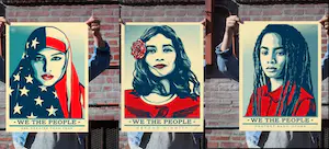 Shepard Fairey - Shepard Fairey (OBEY) - We The People - originele set 3 prints + certificaat kopen? Bied vanaf 85!