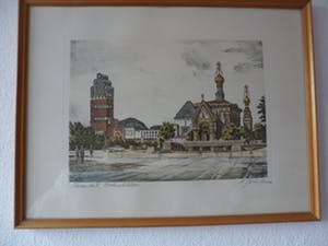 Niet of onleesbaar gesigneerd - Kleuren ets. Darmstad kopen? Bied vanaf 10!