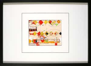 Sam Middleton - Collage, Zonder titel - Ingelijst verkocht voor € 1!