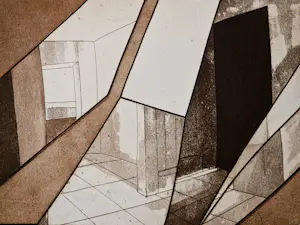 Ton van Os - Grote geometrische - eigen druk - kleuren Ets - IV - beperkte oplage (50) kopen? Bied vanaf 41!