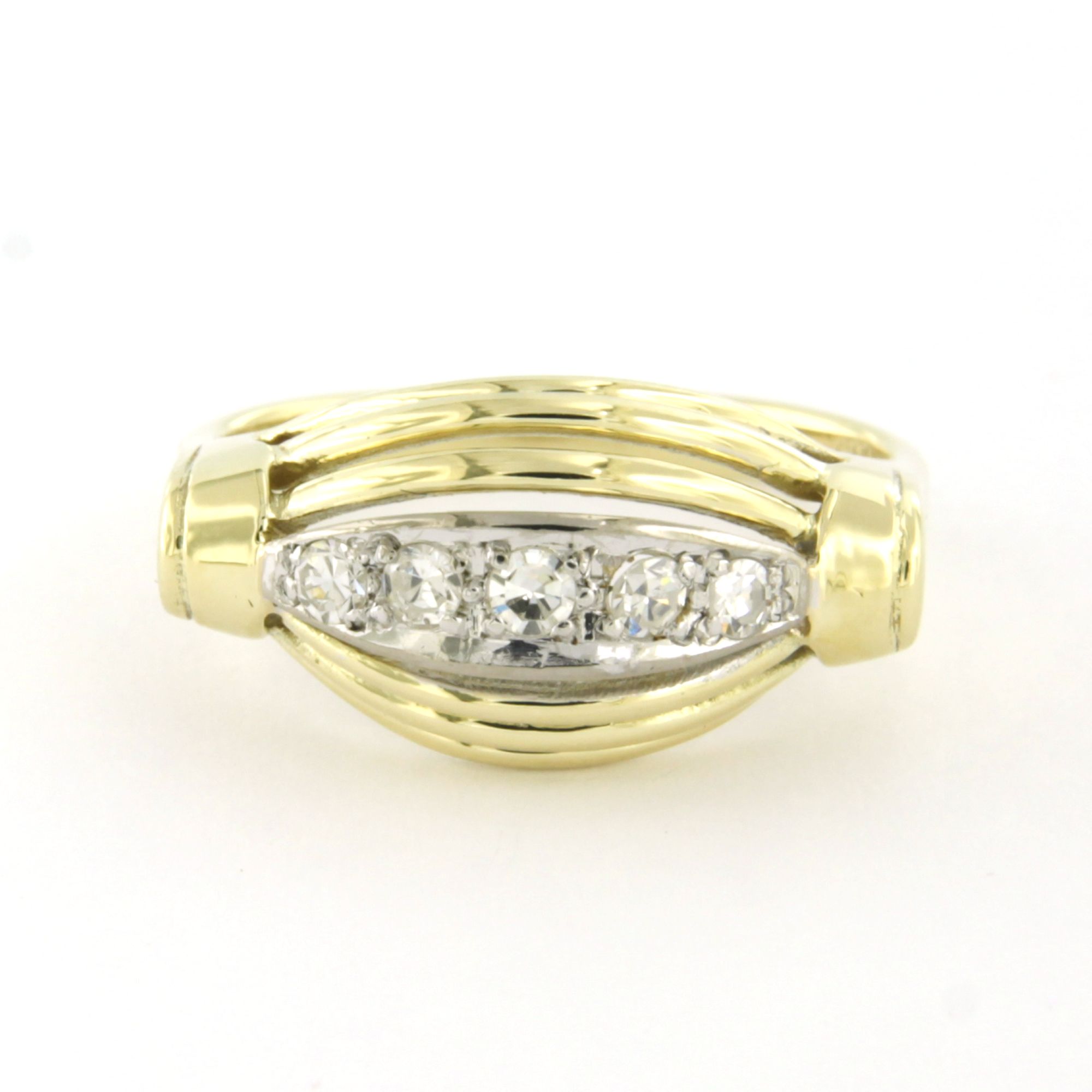 Buy 14k gouden ring met single cut geslepen diamant tot. 0.15ct – F/G - VS/SI? Bid from 550!