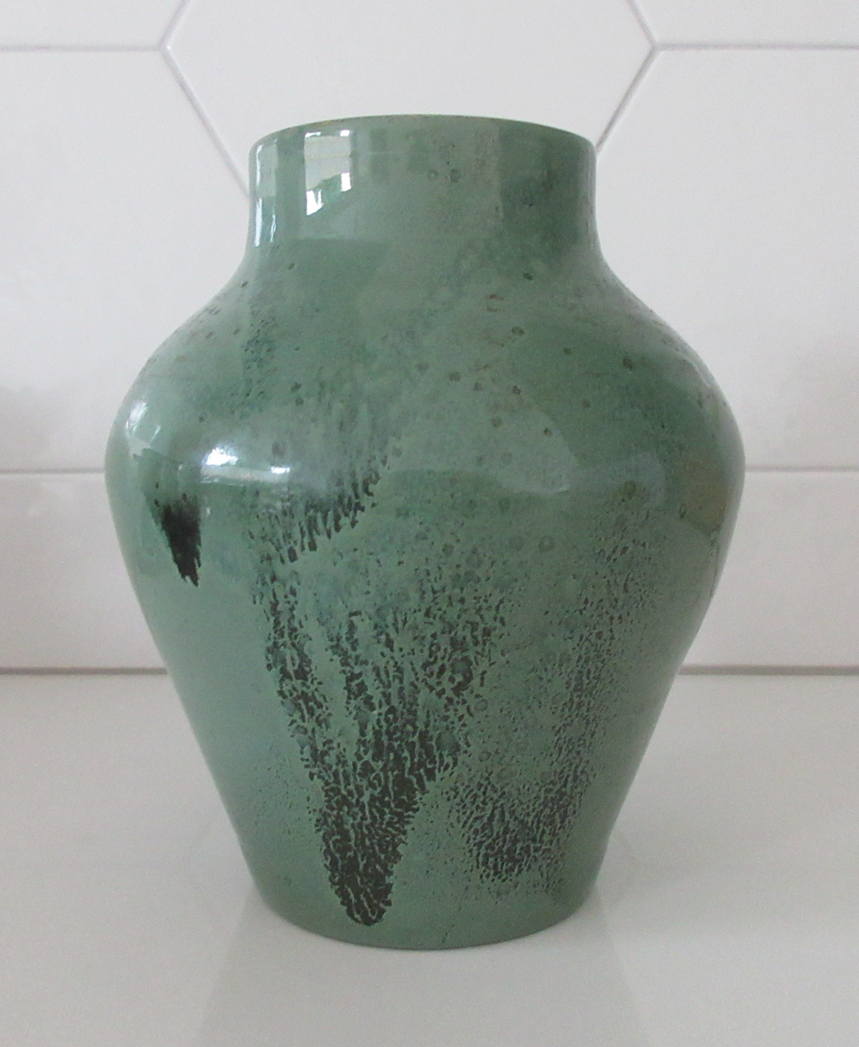Henk Potters - Unicum vaas in celadon en antraciet glazuur kopen? Bied vanaf 25!