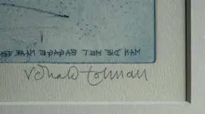 Ronald Tolman - 'Man die met bagage naar een volgend eiland springt' | 1989 (INGELIJST) kopen? Bied vanaf 120!