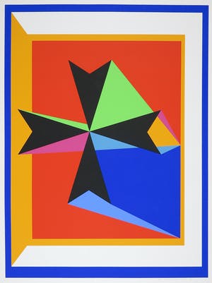 Guy Vandenbranden - Zeefdruk, Compositie met ster kopen? Bied vanaf 100!