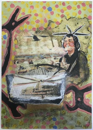 Harald Vlugt - Gemengde techniek/collage, Holy Hely kopen? Bied vanaf 35!