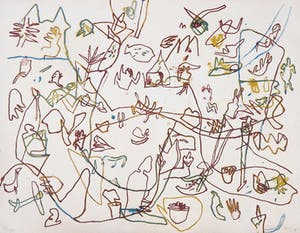 Jan Voss - Litho, Sans titre / Prent 190 kopen? Bied vanaf 35!