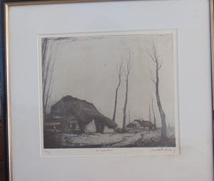 Dirk Baksteen - Dirk Baksteen, ets: DE ACHTERHOEK kopen? Bied vanaf 150!