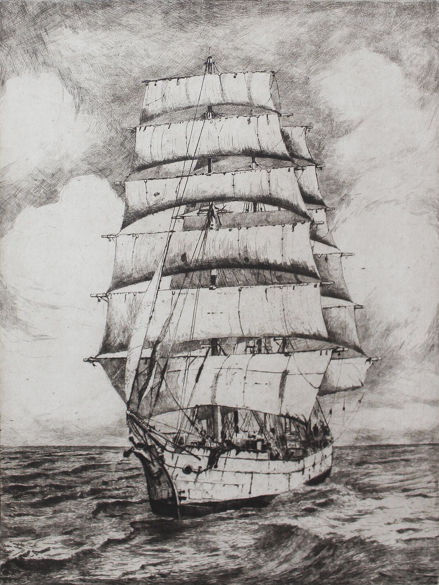 Jan Sirks - Bark op volle Zee verkocht voor € 40!