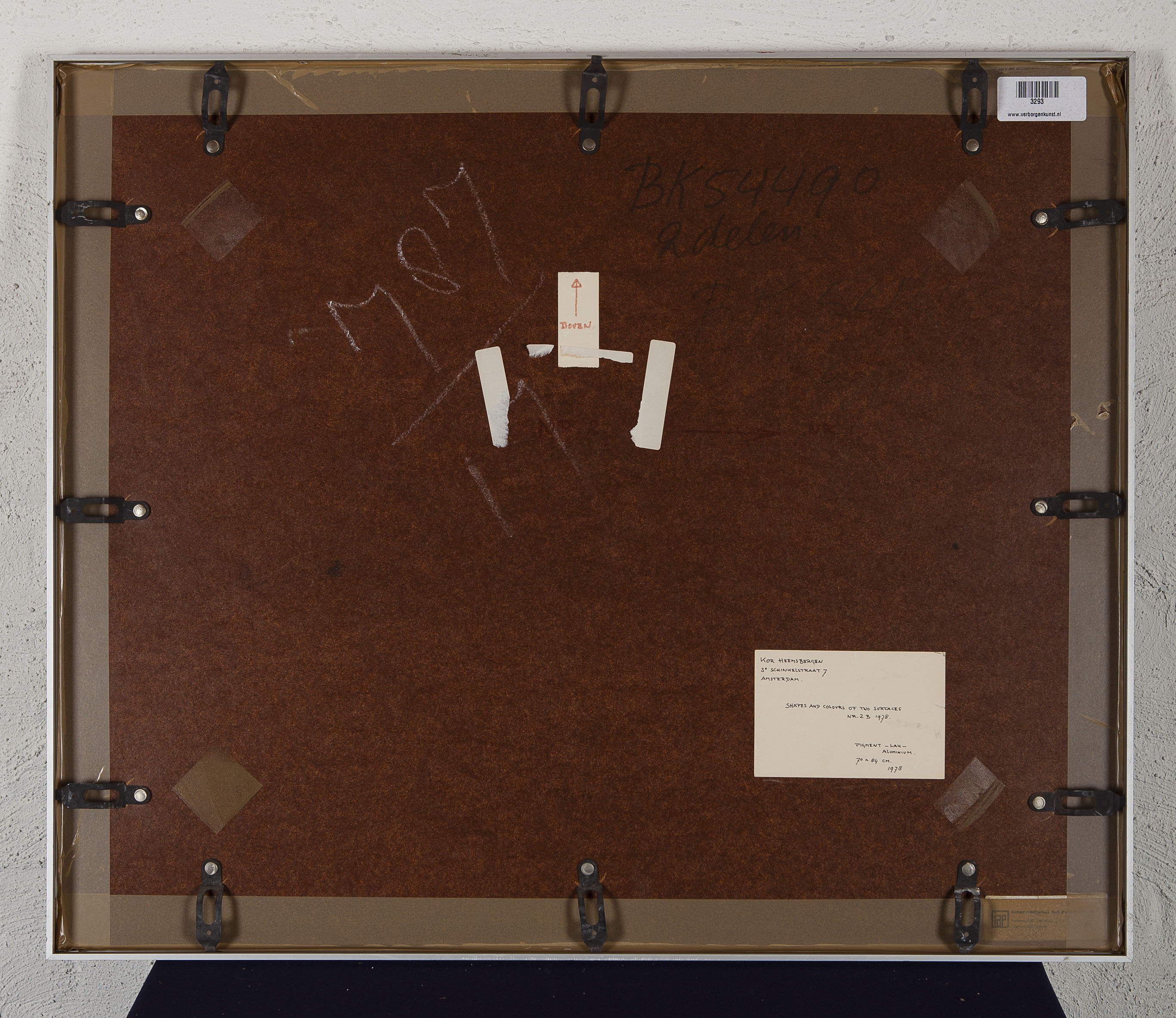 Kor Heemsbergen - Shapes and colour of two surfaces, nr. 2B - 1978 kopen? Bied vanaf 15!