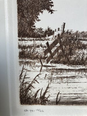Harmen Kooistra - Landschap met zicht op dorp kopen? Bied vanaf 25!