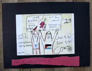 Menashe Kadishman - Zeefdruk: Roadmap to peace - 2003 kopen? Bied vanaf 150!