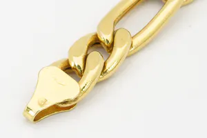 Mooie 18 karaats gouden unisex armband - Figaro model/schakel - gekeurd kopen? Bied vanaf 370!