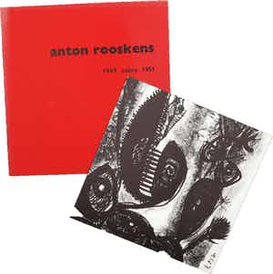Anton Rooskens - Gesigneerde litho en tentoonstellingscatalogus, Galerie Delta, Rotterdam verkocht voor € 135!