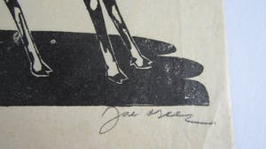 Jac. de Beer - Houtsnede "Hertje" kopen? Bied vanaf 5!