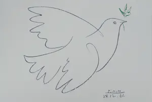Pablo Picasso - De Blauwe Duif, litho kopen? Bied vanaf 80!