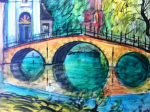 Niet of onleesbaar gesigneerd - Stadsgezicht kopen? Bied vanaf 75!