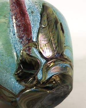 Jean Claude Novaro - Bijzondere glazen vaas met lusterglazuur kopen? Bied vanaf 200!