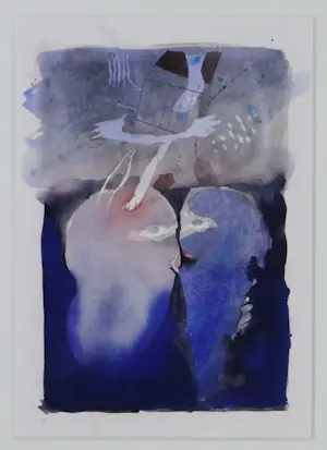Michel van Overbeeke - Gouache / aquarel, Twee figuren - Ingelijst + druk in oplage van dit werk kaufen? Bieten Sie von 100!