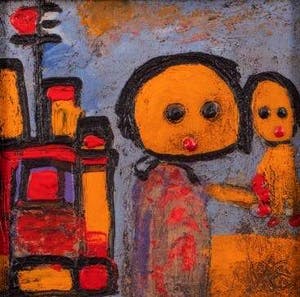 Giovanni Vetere - Fresco op board: figuren kopen? Bied vanaf 299!