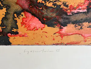 Eduard Franoschek - Egozentrum - Große signierte Farbradierung - e.a. Exemplar 1965 - Informel kopen? Bied vanaf 180!