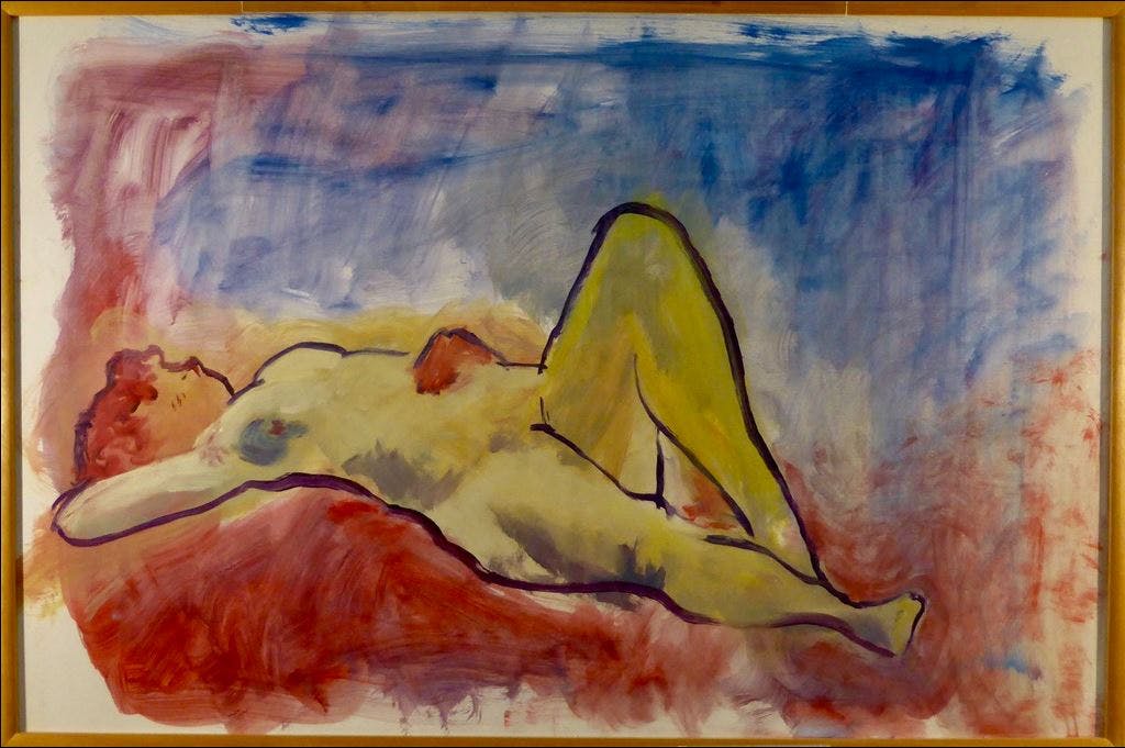 Niet of onleesbaar gesigneerd - liggend naakt kopen? Bied vanaf 1!