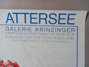 Buy Christian Ludwig Attersee - Original Ausstellungsplakat Tellerlampe Galerie Krinzinger Innsbruck 1974? Bid from 60!