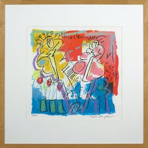 Frank Lengvenius - Zeefdruk, Zonder titel - Ingelijst kopen? Bied vanaf 1!